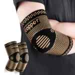 2 Pieces of Copper Ion Sports Elbow Compression Sleeves
