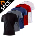 5Pcs Quick Dry Short Sleeve Sport Shirt